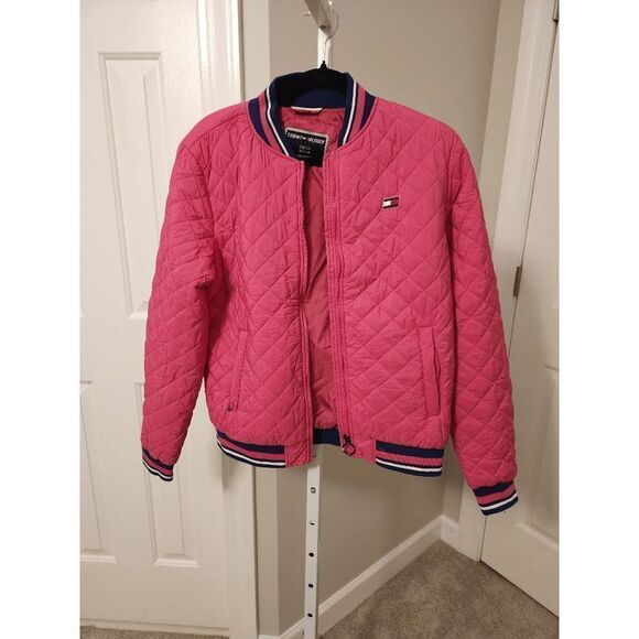 Tommy Hilfiger Jackets & Blazers - Tommy Hilfiger Pink Quilted Bomber Jacket Medium